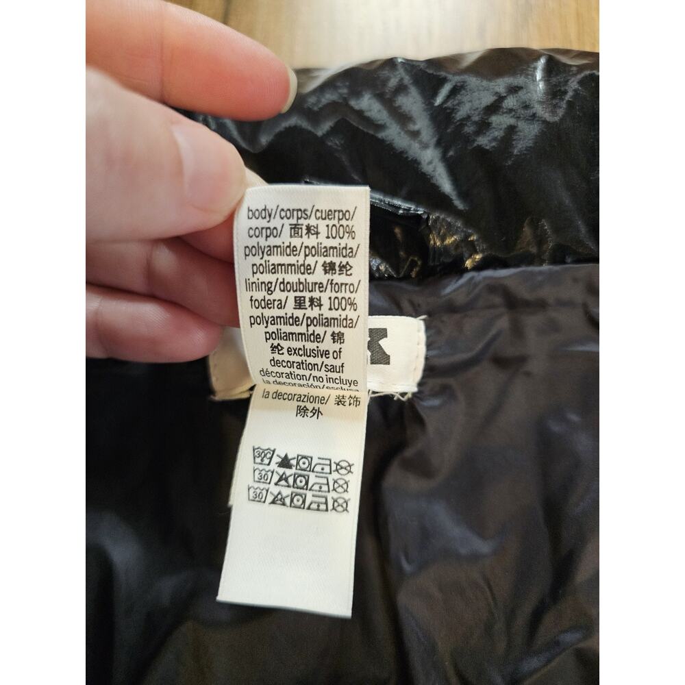 Victoria Secret Pink High Shine Marshmallow Puffer Vest Women's Size XL Black - Picture 6 of 10